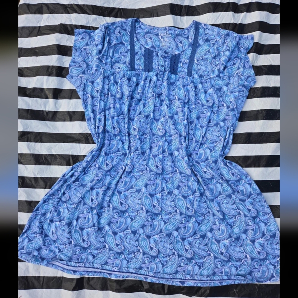 Blue Paisley Women's Top